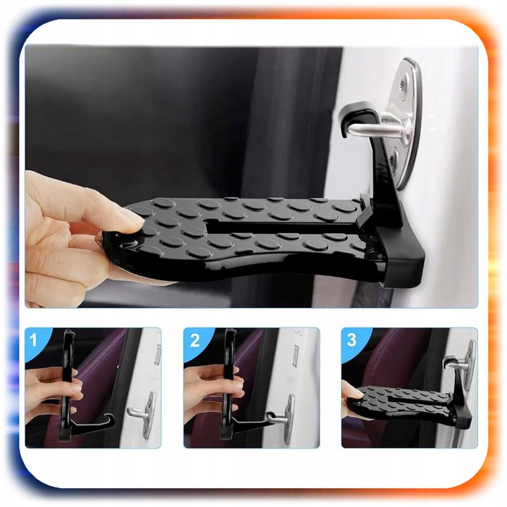 2W1 MOCNY STOPIEŃ DO SAMOCHODU AUTA PODEST DO BAGAŻNIKA DACHOWEGO + ZBIJAK