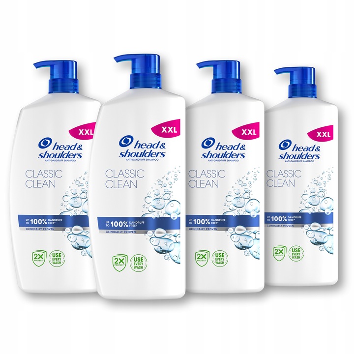 Head & Shoulders Classic Clean Szampon do włosów, 4 x 800 ml