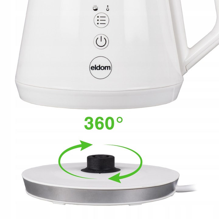 Czajnik bezprzewodowy z regulacją temperatury C505B Eldom 1100W 1L