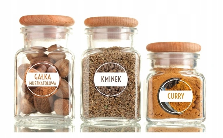 150ml słoik szklany SŁOICZEK na przyprawy z drewnianym wieczkiem 12