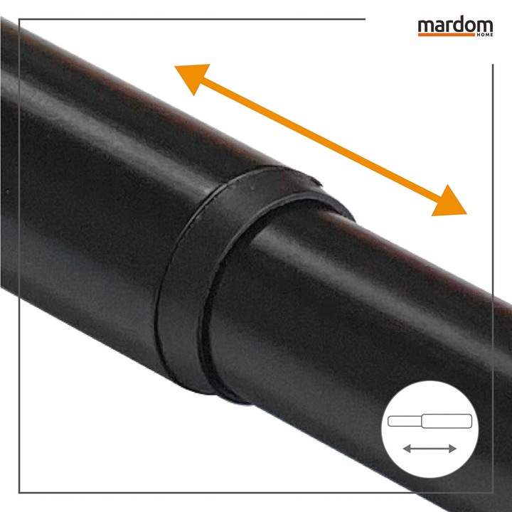 KARNISZ TELESKOPOWY REGULOWANY ADAPTE 120-210CM BIAŁY