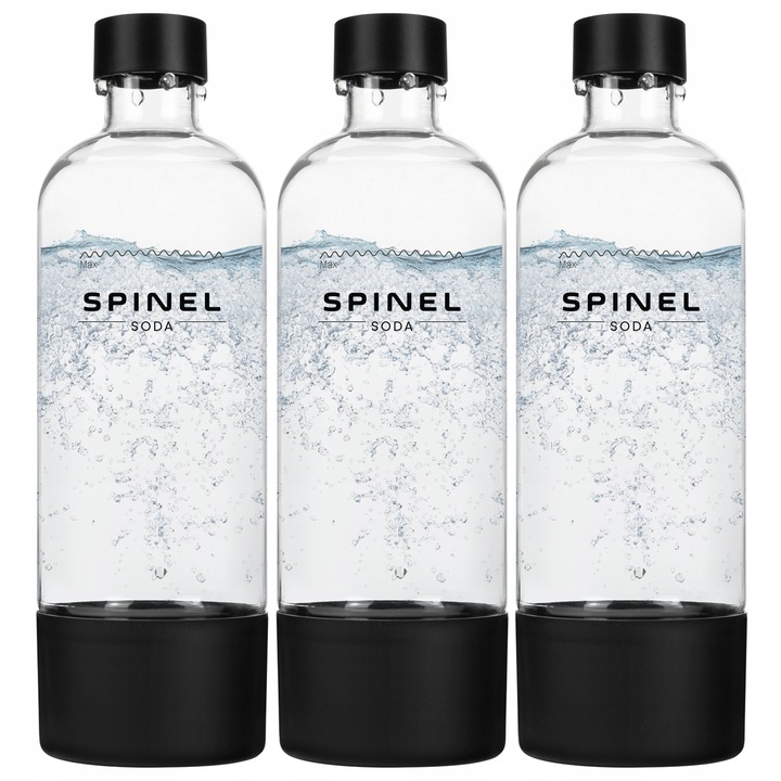 SATURATOR SPINEL SODA BubbleON DO GAZOWANIA WODY - 3 BUTELKI + 6x