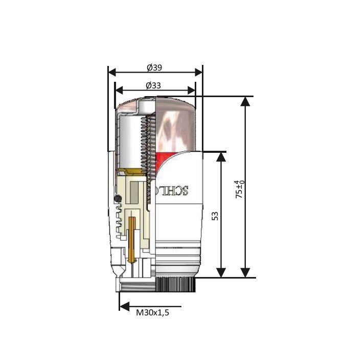 SCHLOSSER GŁOWICA TERM. DIAMANT B-B M30x1.5 SH