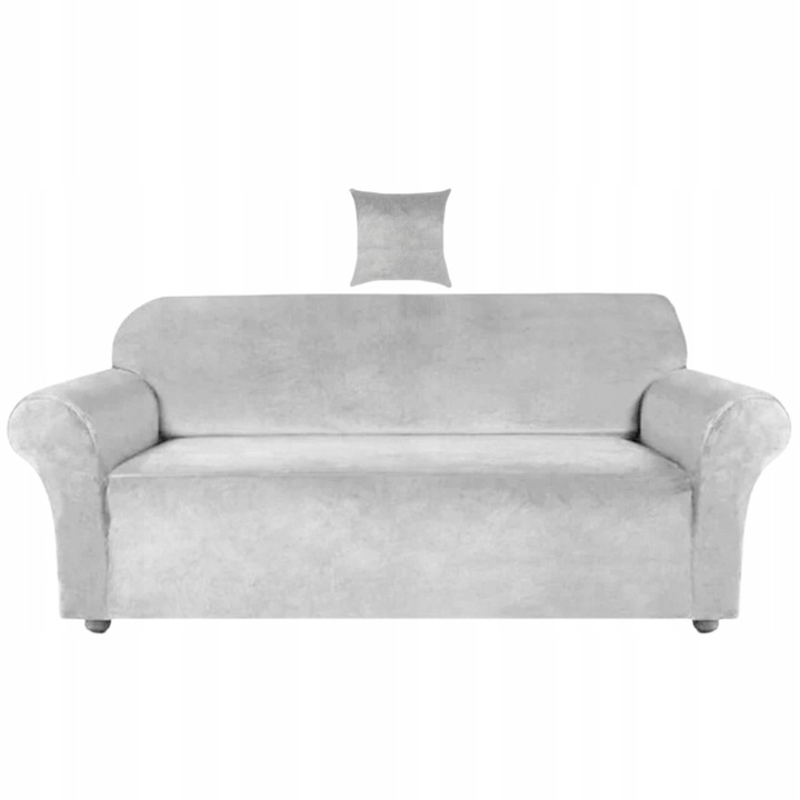 POKROWIEC NA KANAPĘ SOFĘ NAROŻNIK ELASTYCZNY WELUR PLUSZ 190-230 OEKO TEX