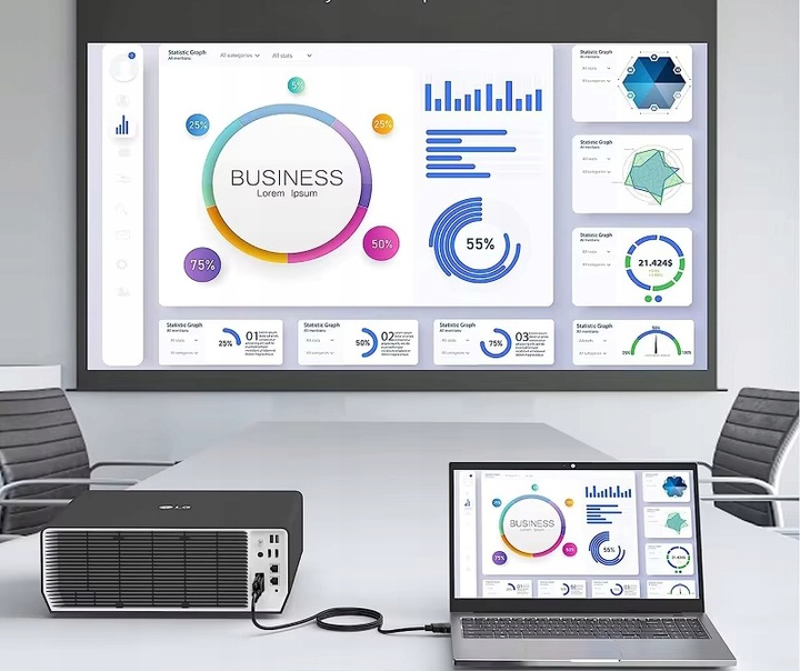 KABEL PRZEWÓD PRZEJŚCIÓWKA KONWERTER ADAPTER HDMI - VGA POZŁACANY 3D 2m