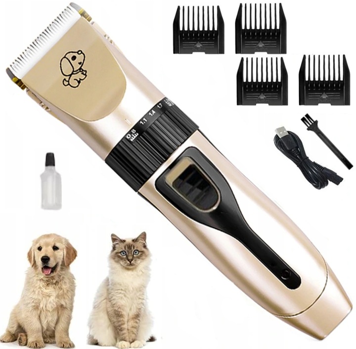 MASZYNKA DO STRZYŻENIA PSÓW PSA KOTÓW ZWIERZĄT ZESTAW 12 MOCNA BATERIA