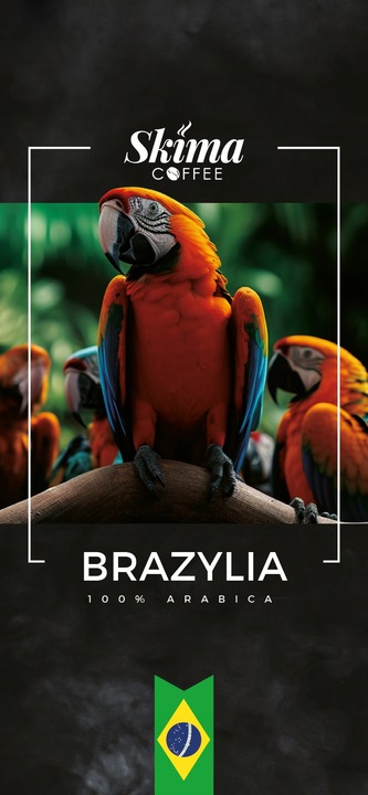 Kawa ziarnista 1kg BRAZYLIA 100% ARABICA Świeżo Palona do ekspresu + GRATIS