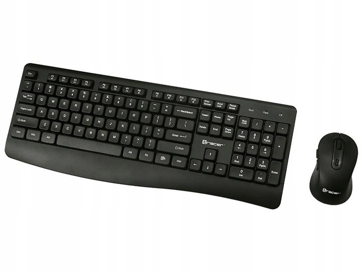 BEZPRZEWODOWA KLAWIATURA MYSZ Z PODPÓRKĄ POD NADGARSTEK ZASIĘG do 8 metrów