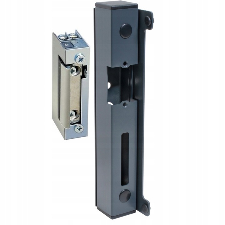 Kaseta elektrozaczepu ANTRACYT 7016 L280 z elektrozaczepem do furtki drzwi