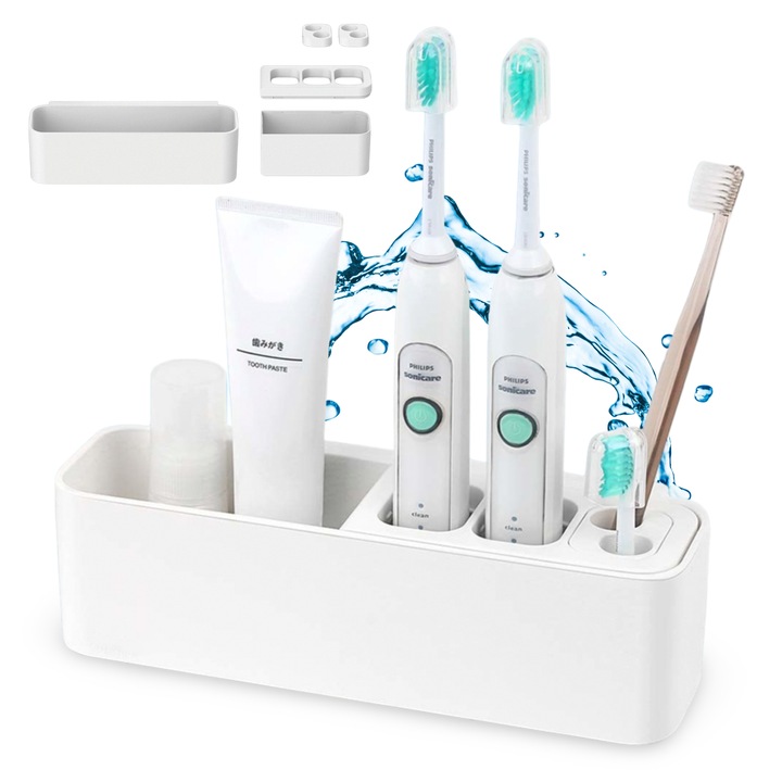 Uchwyt na szczoteczki do zębów Wieszak Organizer łazienkowy Kubek Pojemnik