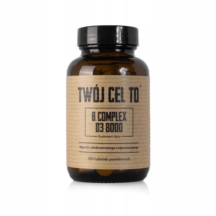 Twój Cel To B COMPLEX D3 8000 witamina z grupy B kompleks - 120 tabletek
