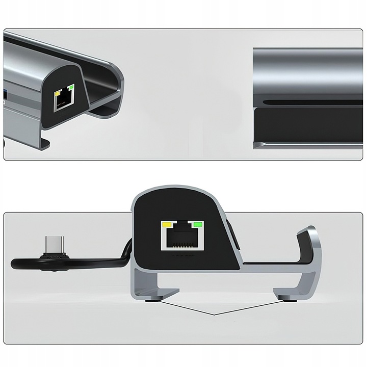 WIELOFUNKCYJNA STACJA DOKUJĄCA + 3*PORTY USB A 3.0 + PORT TYPE-C