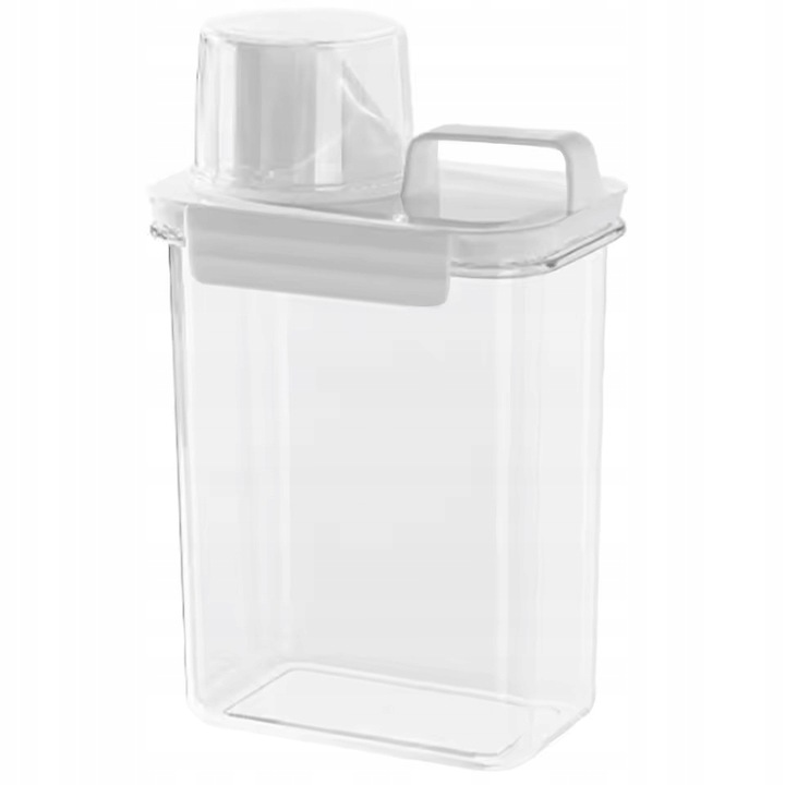 POJEMNIK NA DETERGENTY PROSZEK DO PRANIA Z MIARKĄ PŁYN DO PŁUKANIA 1800ml