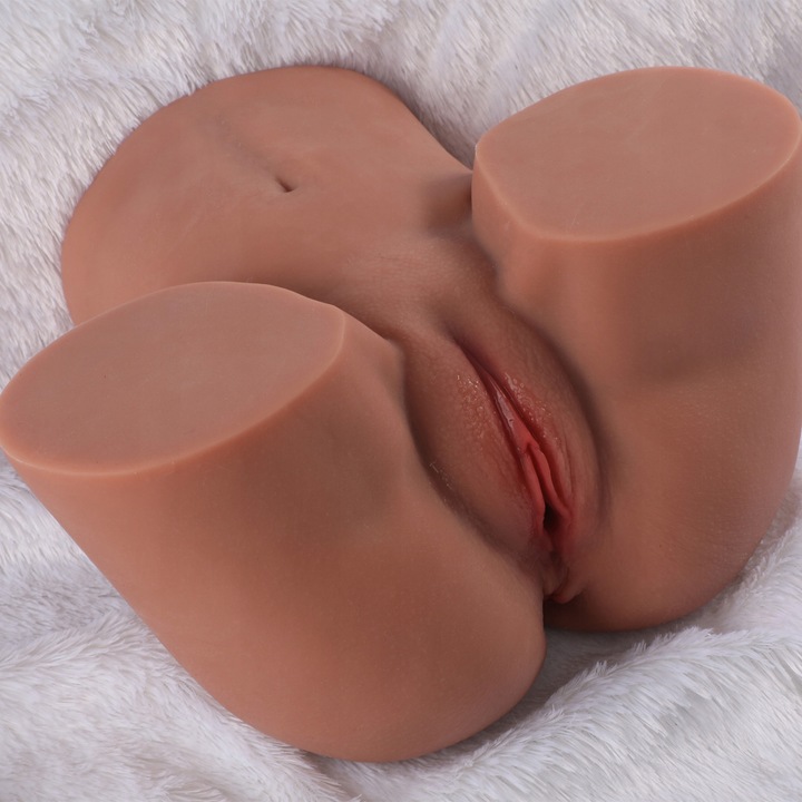 Brązowy seks lalka męski Masturbator z realistyczną pochwą i odbytem 2,3 kg