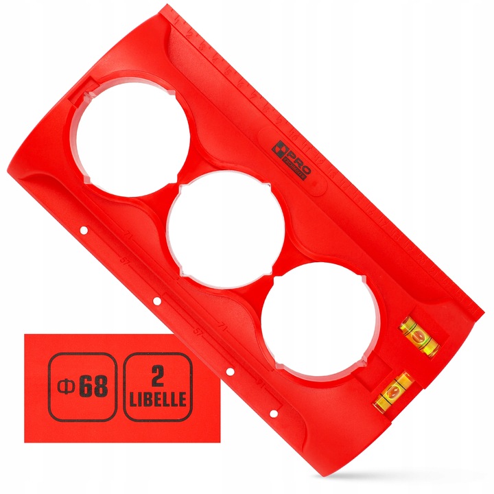 WZORNIK SZABLON DO WYCINANIA WYMIAROWANIA OTWORÓW POD PUSZKI GNIAZDEK