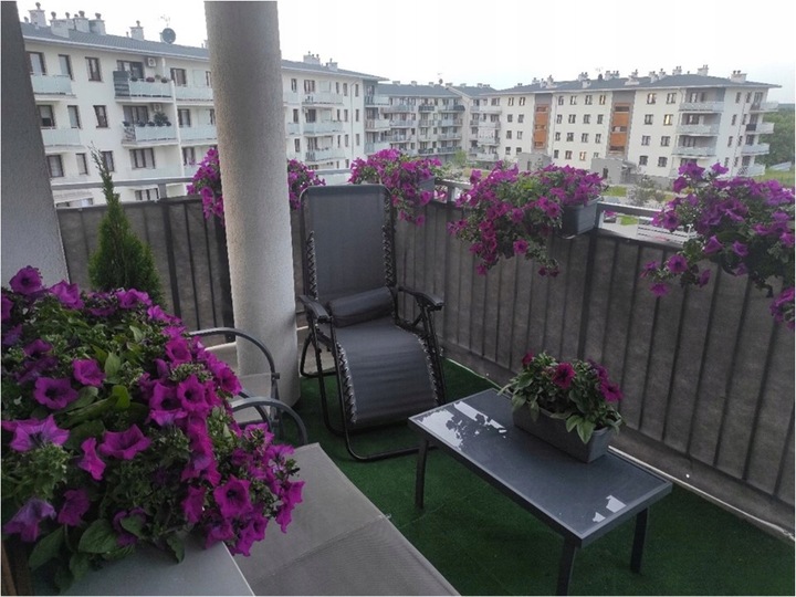 OSŁONA BALKONOWA na balkon, taras PP 1x5m- GRUBA+klipsy