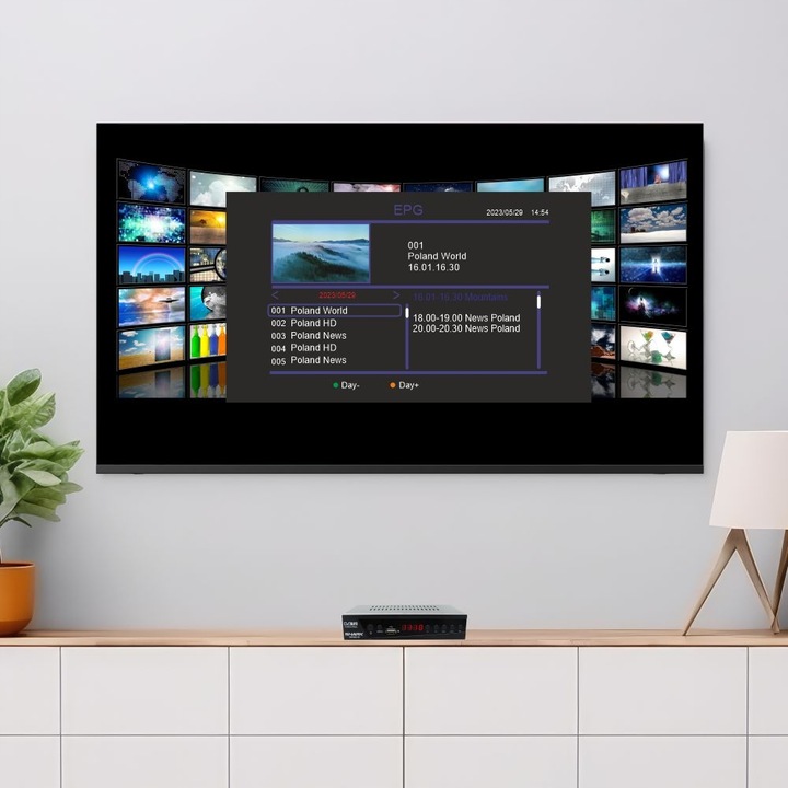 TUNER DEKODER DVBT2 TV NAZIEMNEJ DVB-T2 HEVC H.265 HDMI USB PVR EPG PILOT