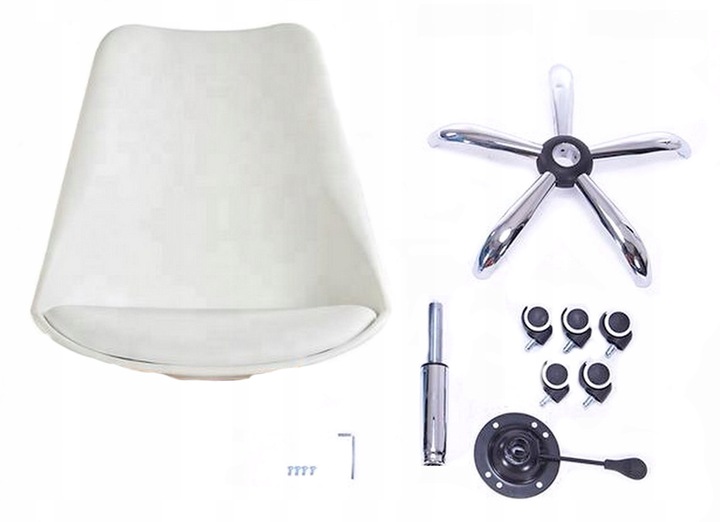 KRZESŁO SOA biurowe OBROTOWE do biurka białe