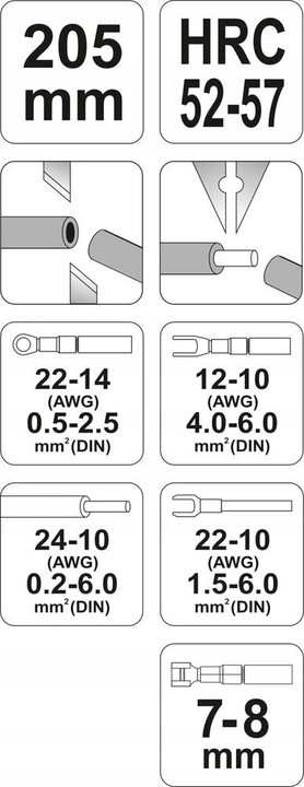 YATO - Wielofunkcyjny ściągacz izolacji 205mm