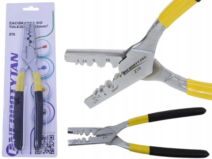 ZACISKARKA TULEJEK PRASKA DO KABLI i KOŃCÓWEK 0,5-16 ENERGOTYTAN Z16 /
