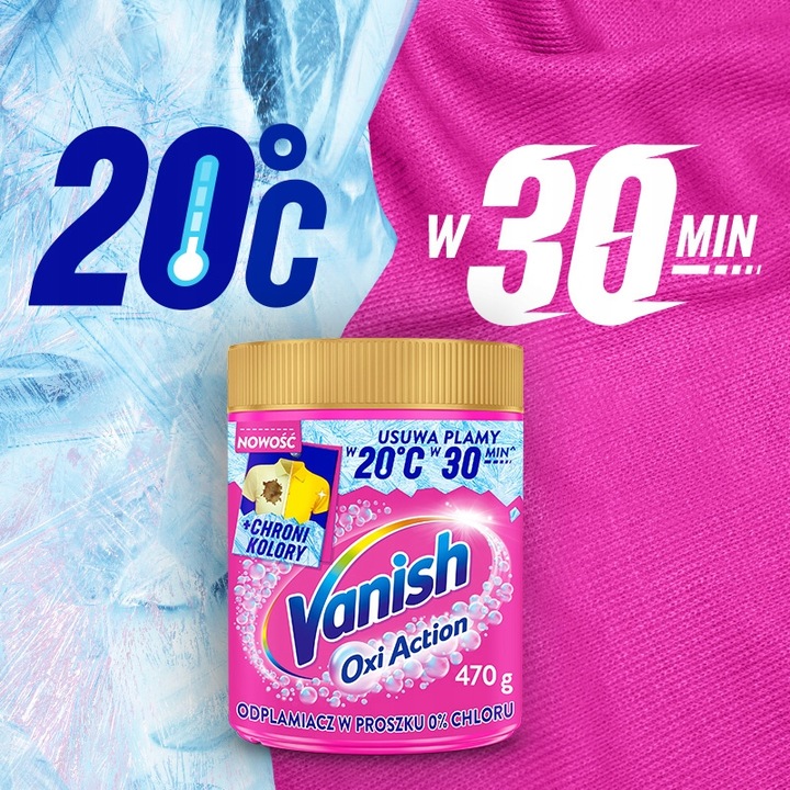Vanish Oxi Action Odplamiacz do koloru i bieli 2 x 470 g