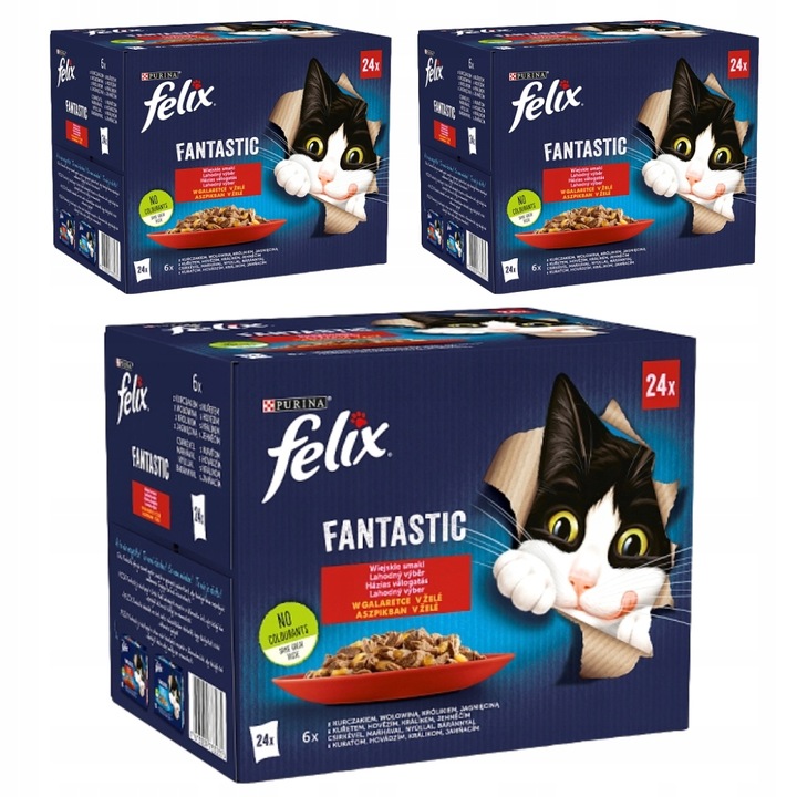 FELIX FANTASTIC WIEJSKIE SMAKI W GALARETCE SASZETKI 72x85g
