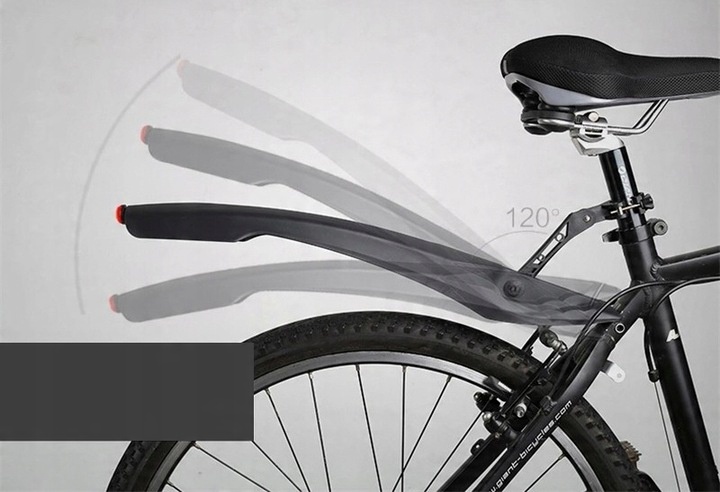 BŁOTNIKI ROWEROWE ZESTAW KOMPLET PRZÓD TYŁ WACHLARZE 26 27 28 29 CZARNY