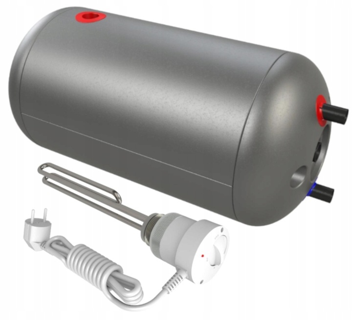 Bojler + GRZAŁKA 1,5kW podwójna wężownica do cwu ELEKTROMET WGJ 80 L