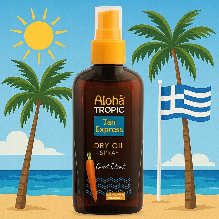 Greckie opalanie Aloha Tropic Suchy olejek BOOSTER PRZYSPIESZACZ OPALANIA