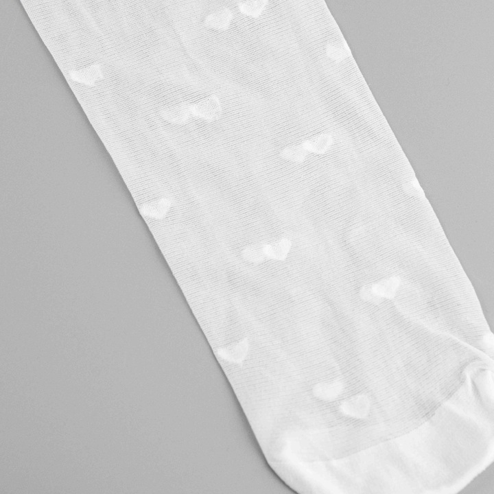 Rajstopy RAJSTOPKI CIENKIE DZIEWCZĘCE lycra 20 den BIAŁE serduszka