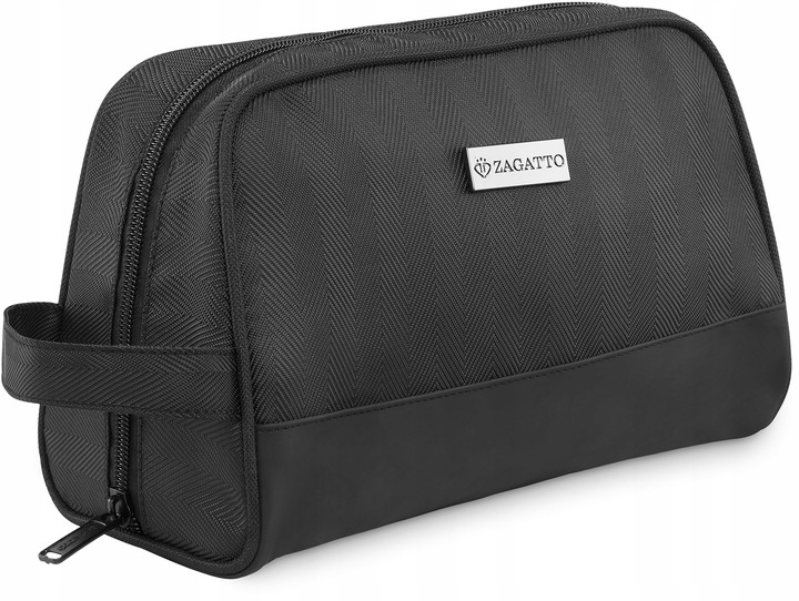 Kosmetyczka Podróżna Organizer na kosmetyki Saszetka czarny jodełka