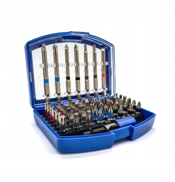 ZESTAW BITY KOŃCÓWKI IMBUS HEX TORX PH PZ 56 ELEMENTÓW