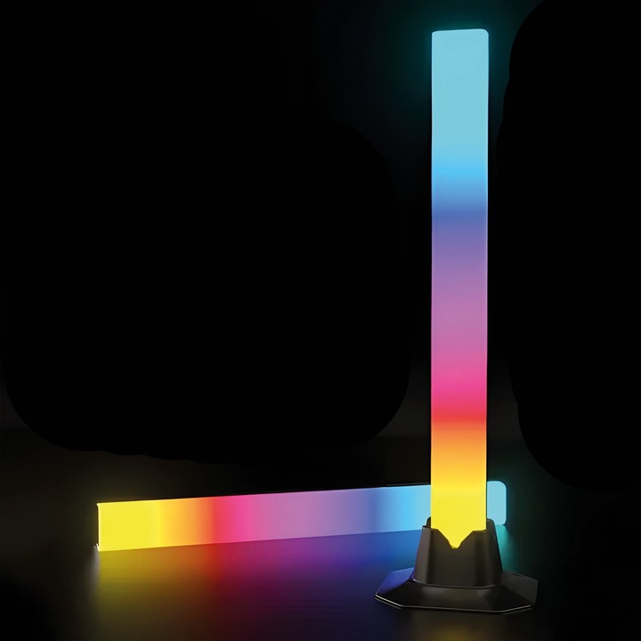 2x Light Bar Lampka Biurkowa czujnik muzyki RGB oświetlenie ambient