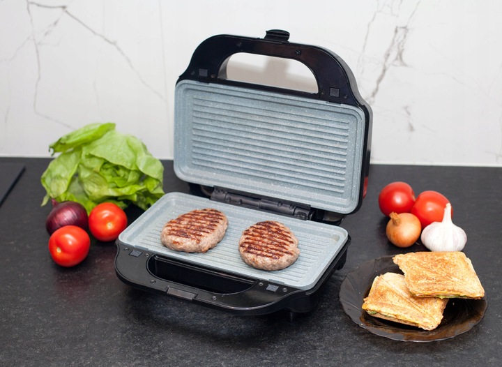 Gofrownica Toster Grill - Opiekacz 3 w 1 | MAX2100W | marmurkowe