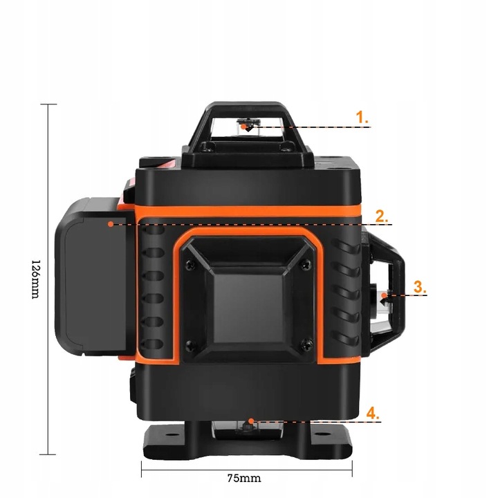 Laser krzyżowy Riwall RNP-01 16 Linii Pro +Zestaw akcesoriów 25 m
