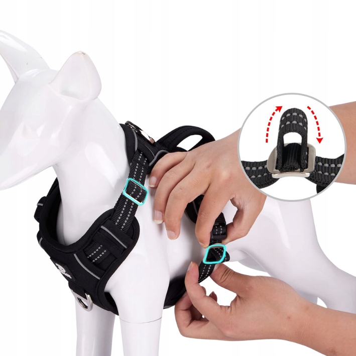 MOCNE SZELKI GUARD dla psa ALASKA odblask red M