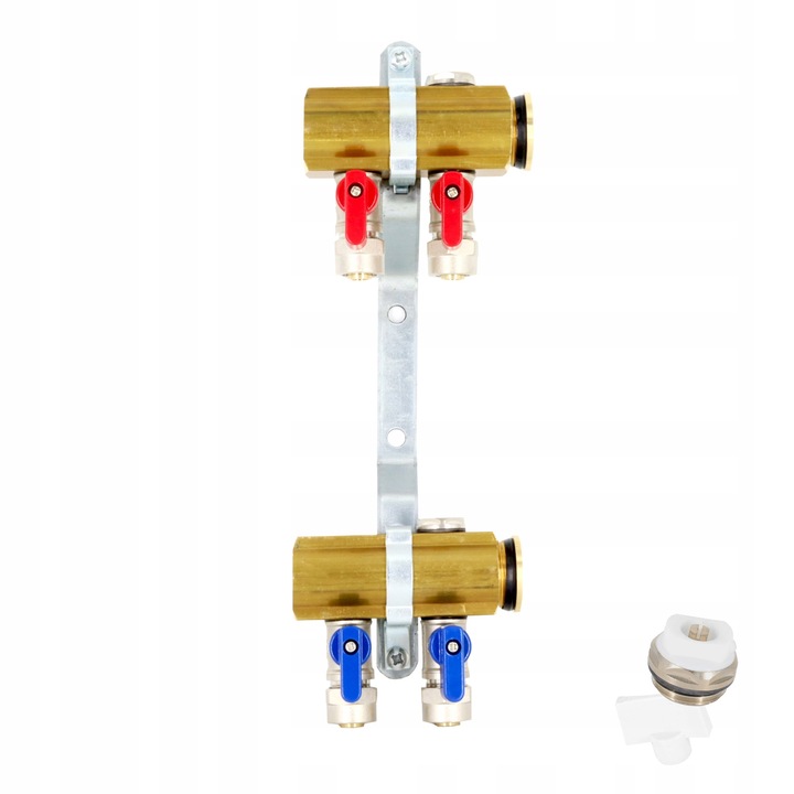 Rozdzielacz C.O. 2 obwodów zaworki PEX odpowietrzniki DO GRZEJNIKÓW