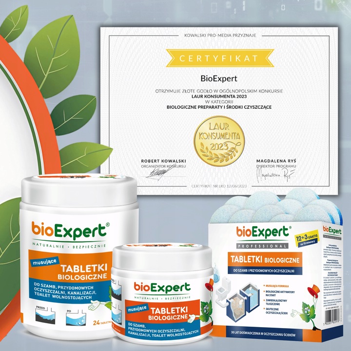 Bakterie do szamba Tabletki biologiczne na 2 LATA 24 szt BIOEXPERT