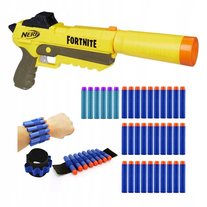NERF FORTNITE SP-L + STRZAŁKI + OPASKA E6717