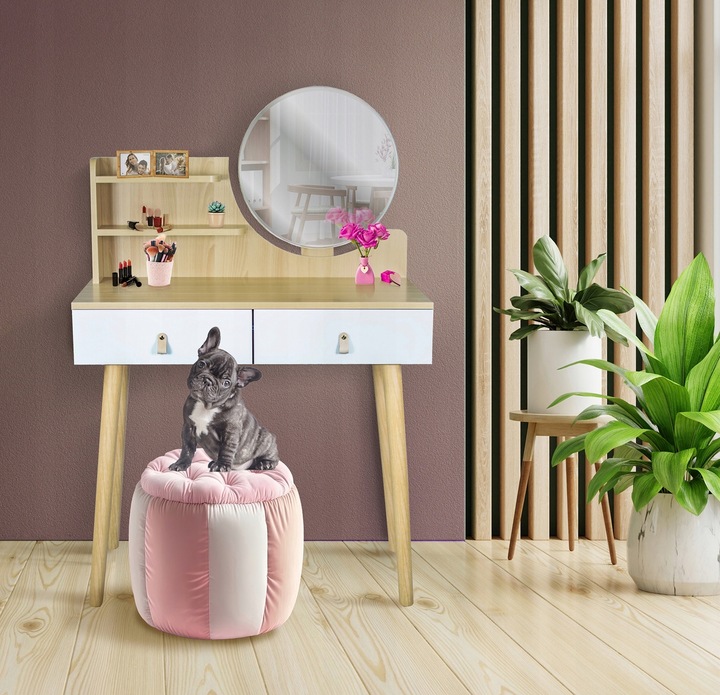 Toaletka z lustrem SCANDI kosmetyczna skandynawska