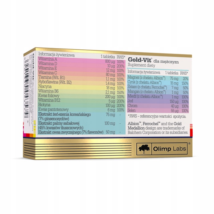 OLIMP GOLD-VIT DLA MĘŻCZYZN 60tabl WITAMINY MĘSKIE