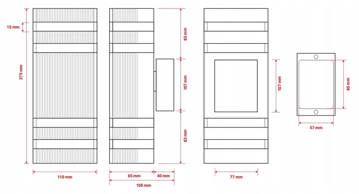 Lampa elewacyjna zewnętrzna ogrodowa 2xGU10