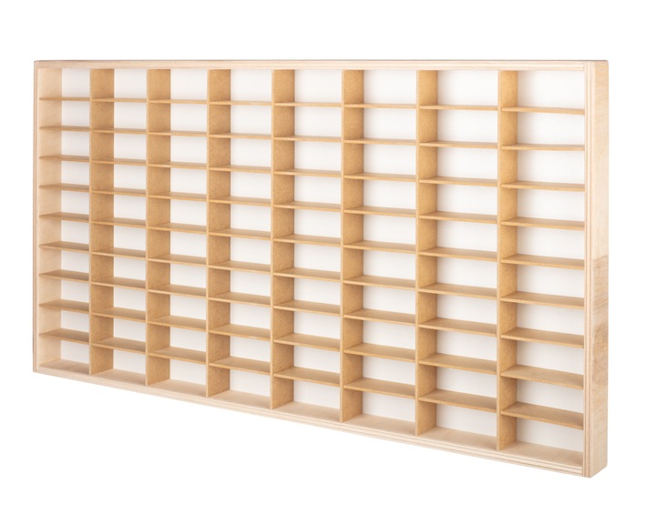 PÓŁKA NA HOT WHEELS 80 PRZEGRÓDEK - NA RESORAKI DREWNO - OD PRODUCENTA