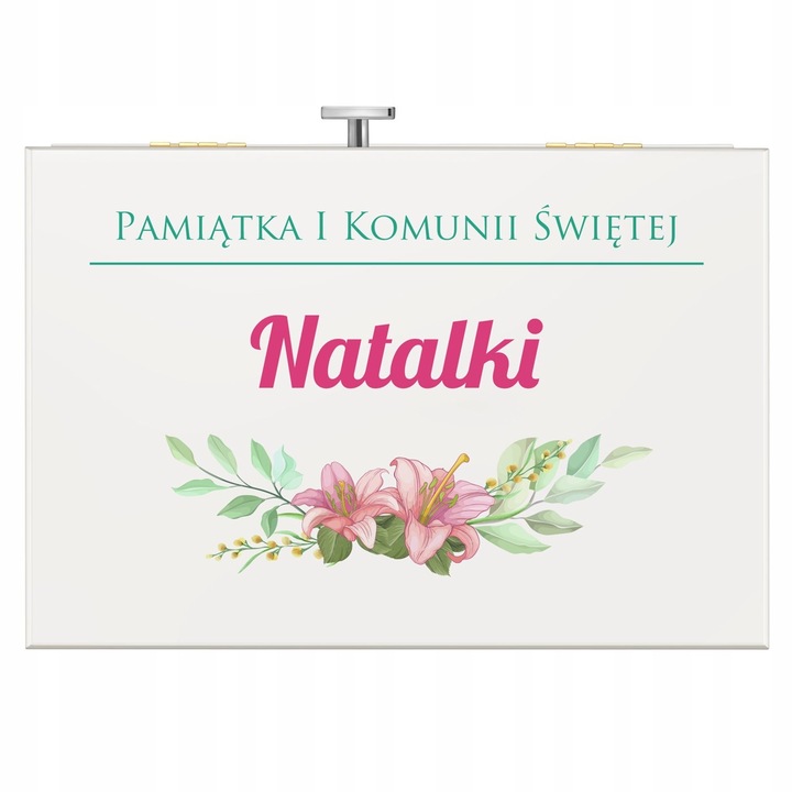 Pamiątka Komunii Świętej Prezent Komunia Szkatułka Pozytywka z Szufladką