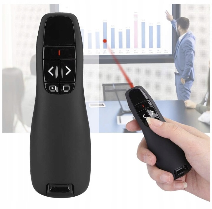 WSKAŹNIK PREZENTER LASEROWY PILOT BEZPRZEWODOWY DO PREZENTACJI LASER USB