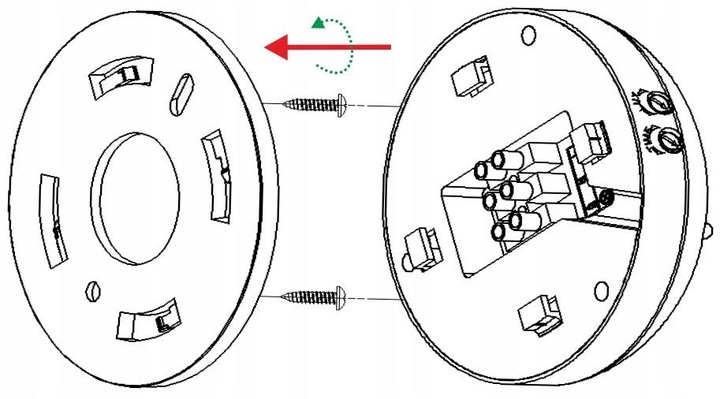 CZUJNIK RUCHU NATYNKOWY DO LED SUFITOWY PIR 360°