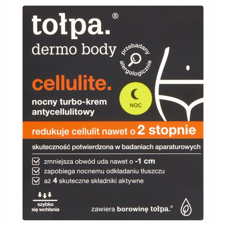 TOŁPA Nocny turbo-krem antycellulitowy ujędrniający modelujący 250 ml