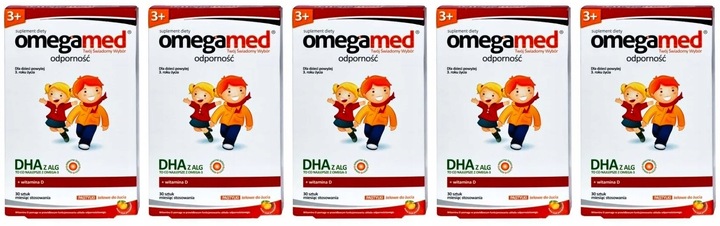 Omegamed Odporność 3+ DHA Witamina D 30 pastylek