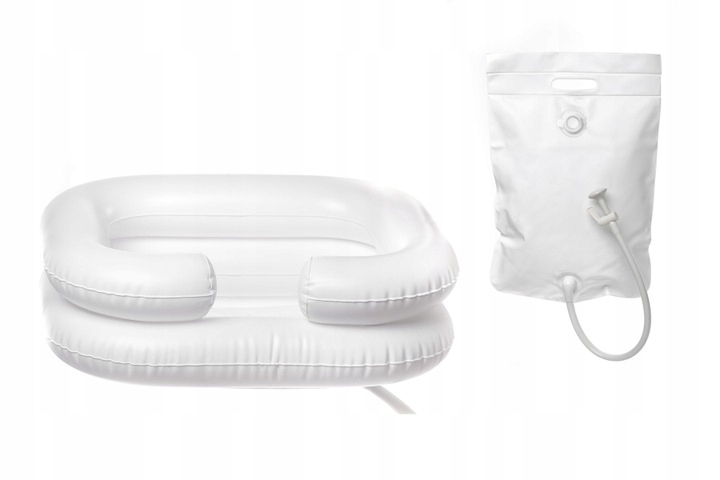 Basen do mycia głowy leżącego w łóżku miska do mycia włosów prysznic pompka