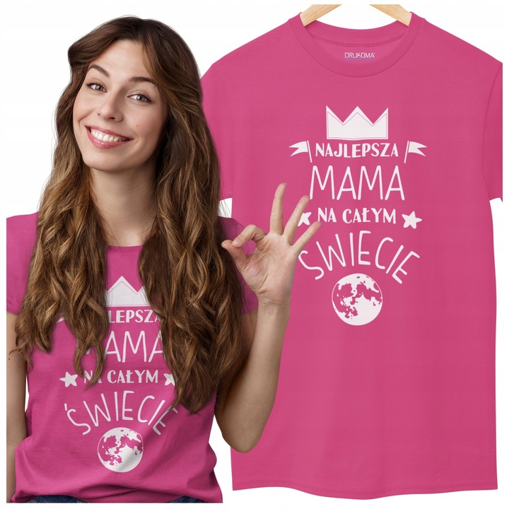 KOSZULKA DLA MAMY Z KUBKIEM NAJLEPSZA MAMA NA ŚWIECIE ZESTAW UPOMINKOWY 1+1